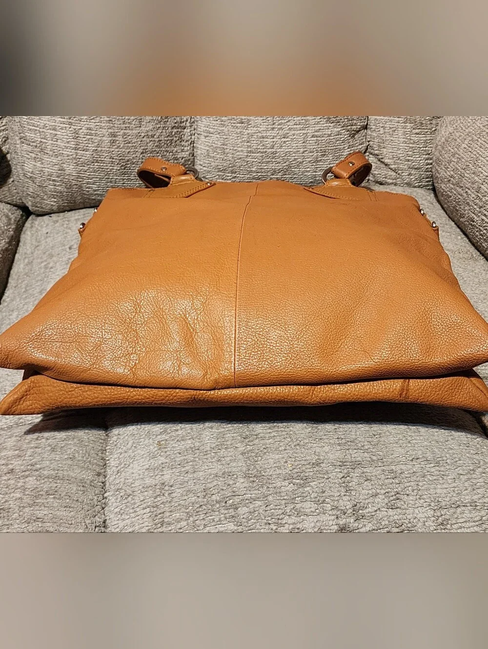 Cristian of Italy Camel Brown Leather Tote Bag Shoulder Purse